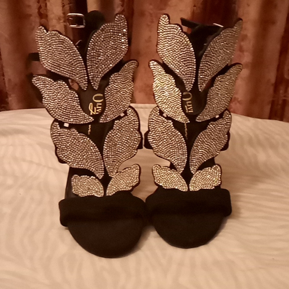 Black gemmed shoes